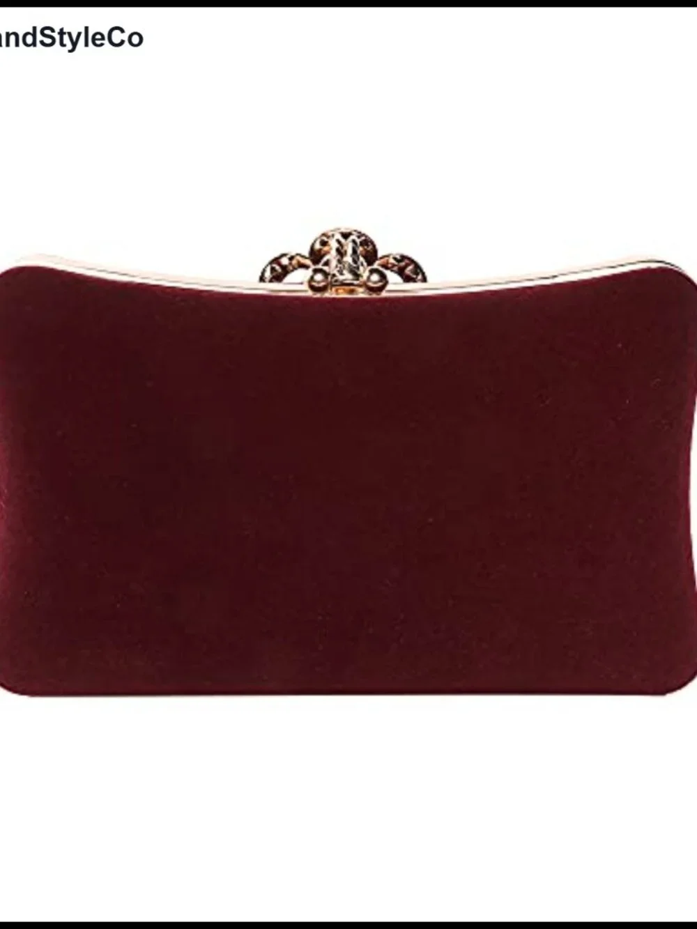 Velvet Evening Bags Rhinestone Clutch Purse with Flower Closure for Party
